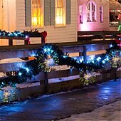 olcso Elemmel működő-led tűzijáték starburst string lámpák kültéri vízálló 120 led diy függő tűzijáték réz tündér girland fények fesztivál party ünnep csillogó fény 2db 1db