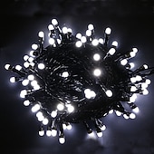 economico Plug in elettrico-elegante ricevimento di matrimonio festa luci a stringa set luci a stringa per esterni 100m 500 led bianco caldo rgb bianco natale festa di nozze decorazione vacanza spina ue spina uk 220-240v cavo
