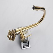 お買い得  引き出し式ノズル-キッチン水栓 - シングルハンドル 1 ホール 電気メッキ プルアウト / プルダウン / 背の高い / ハイアーク フリースタンディング 普通のキッチン水栓