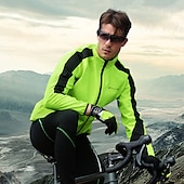 cheap Men&#039;s Jackets &amp; Gilets-Nuckily Men&#039;s Cycling Jacket with Pants Fleece Jacket Winter Thermal Warm Windproof 3D Pad Breathable Bike Windbreaker Clothing Suit Mountain Bike MTB Road Bike Cycling Green Red Blue Bike Wear