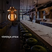 billige Glødelamper-2stk 40w edison vintage globe glødelampe dimbar e26 e27 g125 antikk glødetråd rav varm hvit for loft bar restaurant kjøkken 220-240v