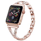 tanie Paski do zegarków Apple-Pasek do zegarka na Apple Watch 38mm 40mm 41mm 42mm 44mm 45mm 49mm iwatch Series Ultra 8 7 6 SE 5 4 3 2 1 Stal nierdzewna Stras Zastąpienie Pasek Damskie Błyszczący Diament Zapięcie metalowe