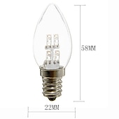 お買い得  LEDキャンドルライト-2個1wledキャンドルライト20lm e12 c354ledビーズディップled装飾ウォームホワイトホワイト110-240v