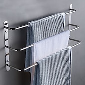 abordables Barres repose-serviettes-Porte-serviettes de salle de bain chrome multicouche nouveau design acier inoxydable bain 3 tiges porte-serviettes mural argenté 1 pc