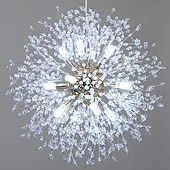 cheap Globe Design-12-Lights Modern Electroplated Globe Chandeliers Firework Led Nordic Style Pendant Lights Living Room Dining Room G9 Bulb Base