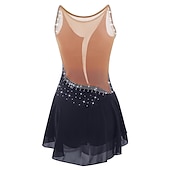 billige Figur skating kjoler-Kjole til kunstløp Dame Jente Skøyteløp Kjoler Hvit Gul Rosa Asymetrisk kant Netting Spandex Høy Elastisitet Trening Profesjonell Konkurranse Skøyteklær Anatomisk design Klassisk Krystall / Rhinstein