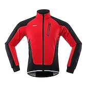 economico Giacche e gilet da uomo-Arsuxeo Per uomo Giacca da ciclismo Giacca in pile Inverno Tenere al caldo Antivento Fodera di vello Traspirante Bicicletta Giacca Giacche a vento Ciclismo da montagna Cicismo su strada Bici da città
