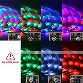 זול שלט רחוק-אורות רצועת led rgb 10 m tiktok אורות 2835 smd 600 led מחרוזת קלטת 44 מפתח ir שלט רחוק led סרט סרט תחת ארון קישוט