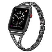 tanie Paski do zegarków Apple-Pasek do zegarka na Apple Watch 38mm 40mm 41mm 42mm 44mm 45mm 49mm iwatch Series Ultra 8 7 6 SE 5 4 3 2 1 Stal nierdzewna Stras Zastąpienie Pasek Damskie Błyszczący Diament Zapięcie metalowe