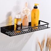 preiswerte Badezimmerregale-WC-Rack aus Aluminium, Wandbehang, schwarz, Hotel-Anhänger, rechteckig, Netz, blau, Bad-Accessoires