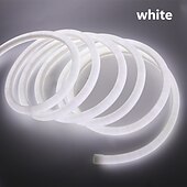 voordelige Neon LED-verlichting-5M Flexibele LED-verlichtingsstrips 600 LEDs EL 14mm 1 set Warm wit Wit Rood Waterbestendig Knipbaar Feest 220 V