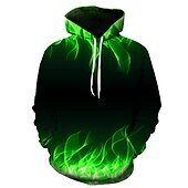abordables Sweats à capuche pour hommes-Homme Graphic Flamme Sweat à capuche Sweats à Capuche Sweat-shirt Sweat à capuche manche longue Sweat à capuche Vacances 3D effet Casual Noir Jaune Designer