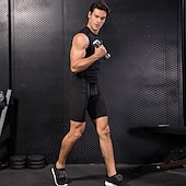 abordables Maillots Hombre-Hombre Camiseta sin mangas de gimnasio Camiseta sin Mangas de Compresión Sin Mangas Capa base Deportivo Otoño Poliéster Elastán Secado rápido Reductor del Sudor Entrenamiento de gimnasio Baloncesto