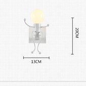 cheap Wall Sconces-Retro Industrial Wind Tieyi Indoor Wall Light Wall Sconces Wall Lamp LED Designer Personality Creative Corridor Man Robot 110V-120V 220-240V