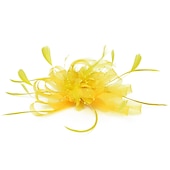 cheap Fascinators-Fascinators Headwear Headpiece Tulle Feathers Formal Business / Ceremony / Fall Wedding Kentucky Horse Race Ladies Day Vintage Elegant With Feather Bowknot Headpiece Headwear Race Day Dress