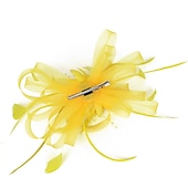 cheap Fascinators-Fascinators Headwear Headpiece Tulle Feathers Formal Business / Ceremony / Fall Wedding Kentucky Horse Race Ladies Day Vintage Elegant With Feather Bowknot Headpiece Headwear Race Day Dress