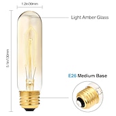 abordables Ampoules incandescentes-4pcs 40 W E26 / E27 T10 Jaune chaud 2200 k Ampoule incandescente Edison Vintage 220-240 V