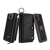 abordables Carcasas iPhone-teléfono Funda Para iPhone 16 iPhone 15 Pro Max Plus iPhone 14 13 12 11 Pro Max Mini X XR XS Max 8 7 Plus Tarjetas billetera Desmontable Magnética Protector de cuerpo completo Retro piel genuina