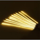 halpa Sähkökäyttöinen-2 kpl meteorisuihku sade led merkkijono 30cm 11,8 tuumaa 16 putkea 384 lediä putoava sadepisara jääpuikko joulukuusi hääkeiju valo katu loma koristelu