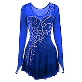 preiswerte Eiskunstlaufkleider-Eiskunstlaufkleid Damen Mädchen Eislaufen Kleider Austattungen Gelb Dunkelrot Pudriges Rosa Halo-Färbung Gitter Spandex Hochelastisch Wettbewerb Eiskunstlaufkleidung Eislaufen Eiskundstlauf