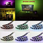 お買い得  リモコンコントロール-2m 6.6ftrgbストリップライト60leds 5050 smd24keysリモートコントローラーrgbホワイトクリスマス新年バックライト防水usbパワード装飾