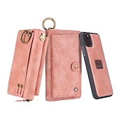 abordables Carcasas iPhone-teléfono Funda Para iPhone 16 iPhone 15 Pro Max Plus iPhone 14 13 12 11 Pro Max Mini X XR XS Max 8 7 Plus Tarjetas billetera Desmontable Magnética Protector de cuerpo completo Retro piel genuina