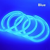 voordelige Neon LED-verlichting-5M Flexibele LED-verlichtingsstrips 600 LEDs EL 14mm 1 set Warm wit Wit Rood Waterbestendig Knipbaar Feest 220 V