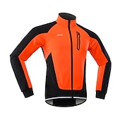 economico Giacche e gilet da uomo-Arsuxeo Per uomo Giacca da ciclismo Giacca in pile Inverno Tenere al caldo Antivento Fodera di vello Traspirante Bicicletta Giacca Giacche a vento Ciclismo da montagna Cicismo su strada Bici da città