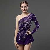 tanie Suknie do łyżwiarstwa figurowego-Sukienka łyżwiarska Damskie Dla dziewczynek Bruslení Sukienka Jasnożółty Perłowo-różowy Czarny Niejednolita całość Siateczka Spandeks Wysoka elastyczność Szkolenie Zawody Odzież łyżwiarska Ręcznie