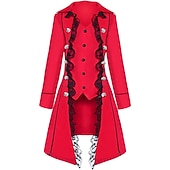 ieftine Îmbrăcăminte exterioară-Retro / vintage Punk și gotic Medieval Geacă Mascaradă Σμόκιν Vampiri Doctorul ciumei Dantelă Costume de fancy Pentru femei Steampunk Halloween Carnaval Mascaradă Petrecere Halloween Adulți Geacă