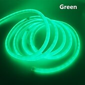 voordelige Neon LED-verlichting-5M Flexibele LED-verlichtingsstrips 600 LEDs EL 14mm 1 set Warm wit Wit Rood Waterbestendig Knipbaar Feest 220 V