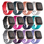 abordables Correas de reloj Fitbit-Ver Banda para Fitbit Versa 2 / Versa Lite / Versa SE / Versa Fitbit Versa Silicona suave Reemplazo Correa Mujer Elástico Ajustable Correa Deportiva Pulsera