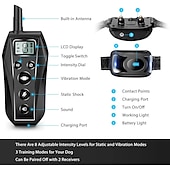 economico Addestramento e accessori educativi per cani-addestramento del cane collare antiabbaio collare antiurto lunghezza regolabile suono telecomandato cane elettrico cane portata 500m impermeabile custodia automatica inclusa regolabile flessibile resina di sicurezza nylon abs+pc