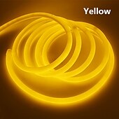 voordelige Neon LED-verlichting-5M Flexibele LED-verlichtingsstrips 600 LEDs EL 14mm 1 set Warm wit Wit Rood Waterbestendig Knipbaar Feest 220 V