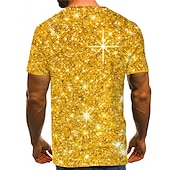economico Magliette 3D-Per uomo Pop art Astratto Camicia maglietta Manica corta maglietta Rotonda Camicia Streetwear Esagerato Giornaliero Per uscire Viola Oro Verde Estate Abbigliamento Plus Size S M L XL 2XL 3XL