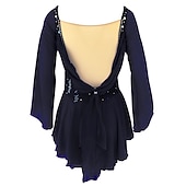 abordables Robes de Patinage Artistique-Robe de Patinage Artistique Femme Fille Patinage Robes Tenue Rose clair Blanc / Blanc Jaune et jaune Dos ouvert Spandex Micro-élastique Entraînement Tenue de Patinage Fait à la main Classique Cristal