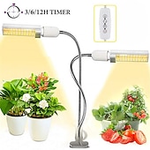 olcso Lámpák növénytermesztéshez-1db led üzem nő fények sunlike teljes spektrumát 45w e27 dual head rugalmas hattyúnyak üvegházhatású virág növény lámpa