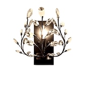 economico Lampade da parete in cristallo-lampada da parete a testa singola country americano lampada da parete comodino camera da letto in stile europeo soggiorno lampada da parete in cristallo creativo retrò candela di ferro