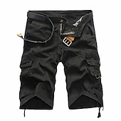 olcso Klasszikus-Férfi Rövidnadrágok Camo Shorts Planinarske kratke hlače Többzsebes Sima Álcázás Térdhossz Utcai sikk Fekete Katonai zöld Mikroelasztikus