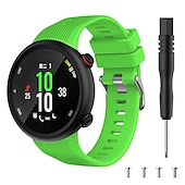 abordables Correas de reloj Garmin-Ver Banda para Garmin Forerunner 45/45s Silicona Reemplazo Correa con herramienta de eliminación Transpirable Correa Deportiva Pulsera