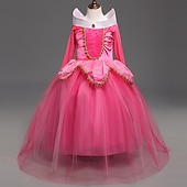 abordables Disfraces de niñas-Semana del Libro 2026 Reina de las nieves Cenicienta Princesa Aurora Vestidos Vestido de niña de las flores Enagua de línea A vestido de vacaciones for Chica Niños Navidad Mascarada Semana del Libro