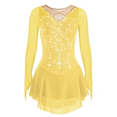 Недорогие Платья для фигурного катания-Платье для фигурного катания Жен. Девочки Катание на коньках Платья Белый Черный Красный Открытая спина Сетка Спандекс Эластичность Учебный Соревнование Одежда для фигурного катания Ручная работа