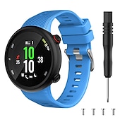 abordables Correas de reloj Garmin-Ver Banda para Garmin Forerunner 45/45s Silicona Reemplazo Correa con herramienta de eliminación Transpirable Correa Deportiva Pulsera