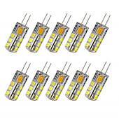 economico Luci LED bi-pin-10 pezzi ad alta luminosità g4 3w 24 smd 2835 260 lm bianco caldo / bianco freddo t lampadine decorative di mais ac / dc 12 v