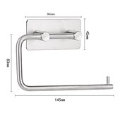 economico Set di accessori da bagno-il set di accessori per il bagno in acciaio inossidabile include portarotolo multifunzione e ganci per accappatoio 4 pezzi nero opaco senza punzonatura e argento spazzolato con adesivo a forte