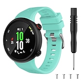 abordables Correas de reloj Garmin-Ver Banda para Garmin Forerunner 45/45s Silicona Reemplazo Correa con herramienta de eliminación Transpirable Correa Deportiva Pulsera