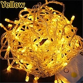 preiswerte Stecker Lichterketten-st. Patrick&#039;s Day Lights 10m flexible LED-Lichtleisten Lichtsets Lichterketten 100 LEDs 1pc warmweiß weiß rot Weihnachten Neujahr wasserdicht Party dekorativ 220-240 V 110-120 V