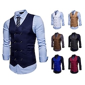 ieftine Costume pentru bărbați din anii 1920-Elegant Epocă klasické Mascaradă Γιλέκο Vestă Domn Kingsman Nași de Căsătorie Imprimare Costume de fancy Bărbați Halloween Carnaval Mascaradă Nuntă Invitat la nunta Evenimente / Petrecere Adulți Vestă