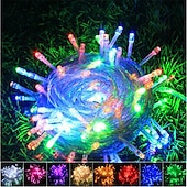 preiswerte Stecker Lichterketten-st. Patrick&#039;s Day Lights 10m flexible LED-Lichtleisten Lichtsets Lichterketten 100 LEDs 1pc warmweiß weiß rot Weihnachten Neujahr wasserdicht Party dekorativ 220-240 V 110-120 V
