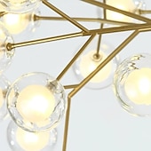 olcso Műhold-27 fényű 75 cm-es csillár led függő könnyű fém üveg sputnik festett felületek művészi földgömb 110-120v 220-240v